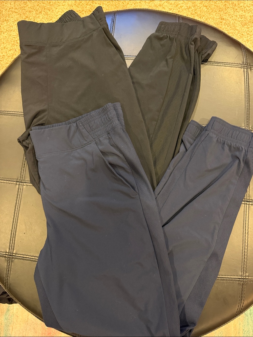 Athleta Black & Navy Brooklyn Jogger Track Pants